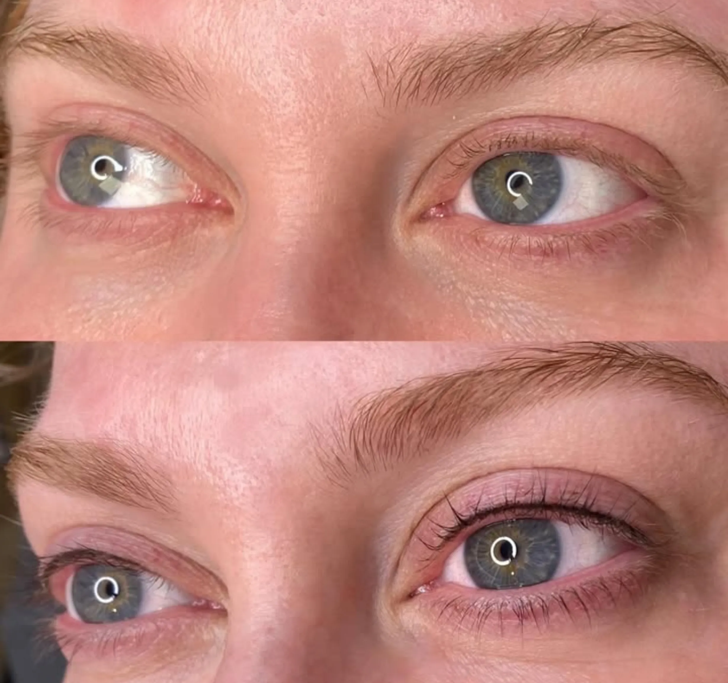 healing eyeliner tattoo on mature skin