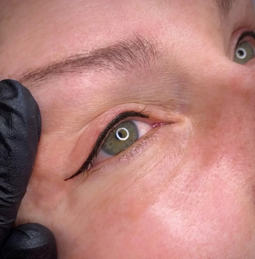 Lash Line Tattoo For Mature Skin