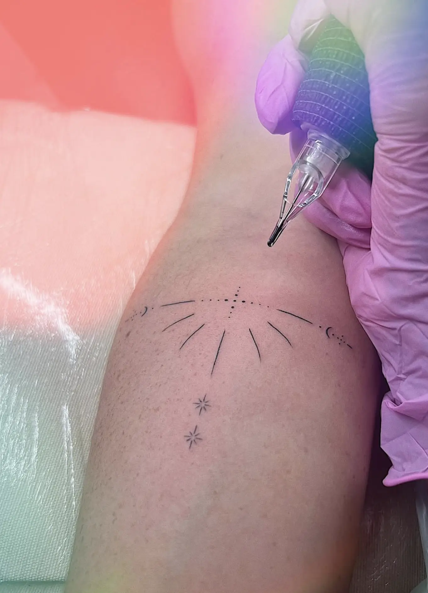 fine line butterfly tattoo